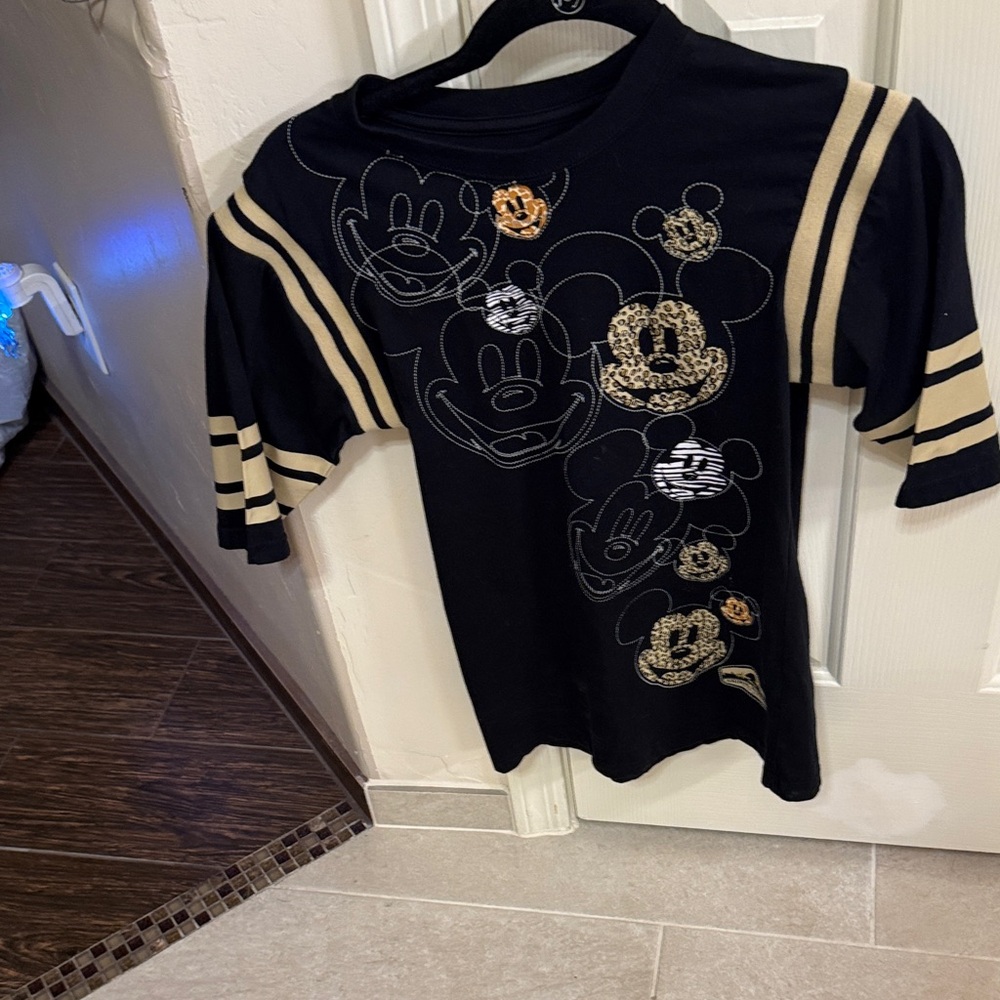 Disney Black and Gold Mickey Mouse Kids Tee lots of different colors of Mickey